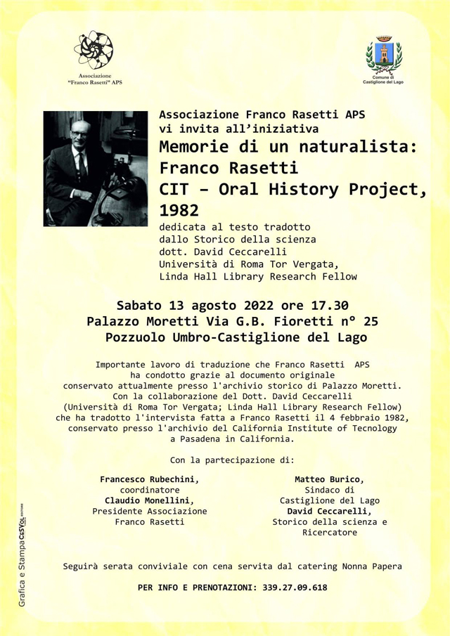 Apri documento Presentazione evento Palazzo Moretti Pozzuolo Umbro Oral History Project 1982
